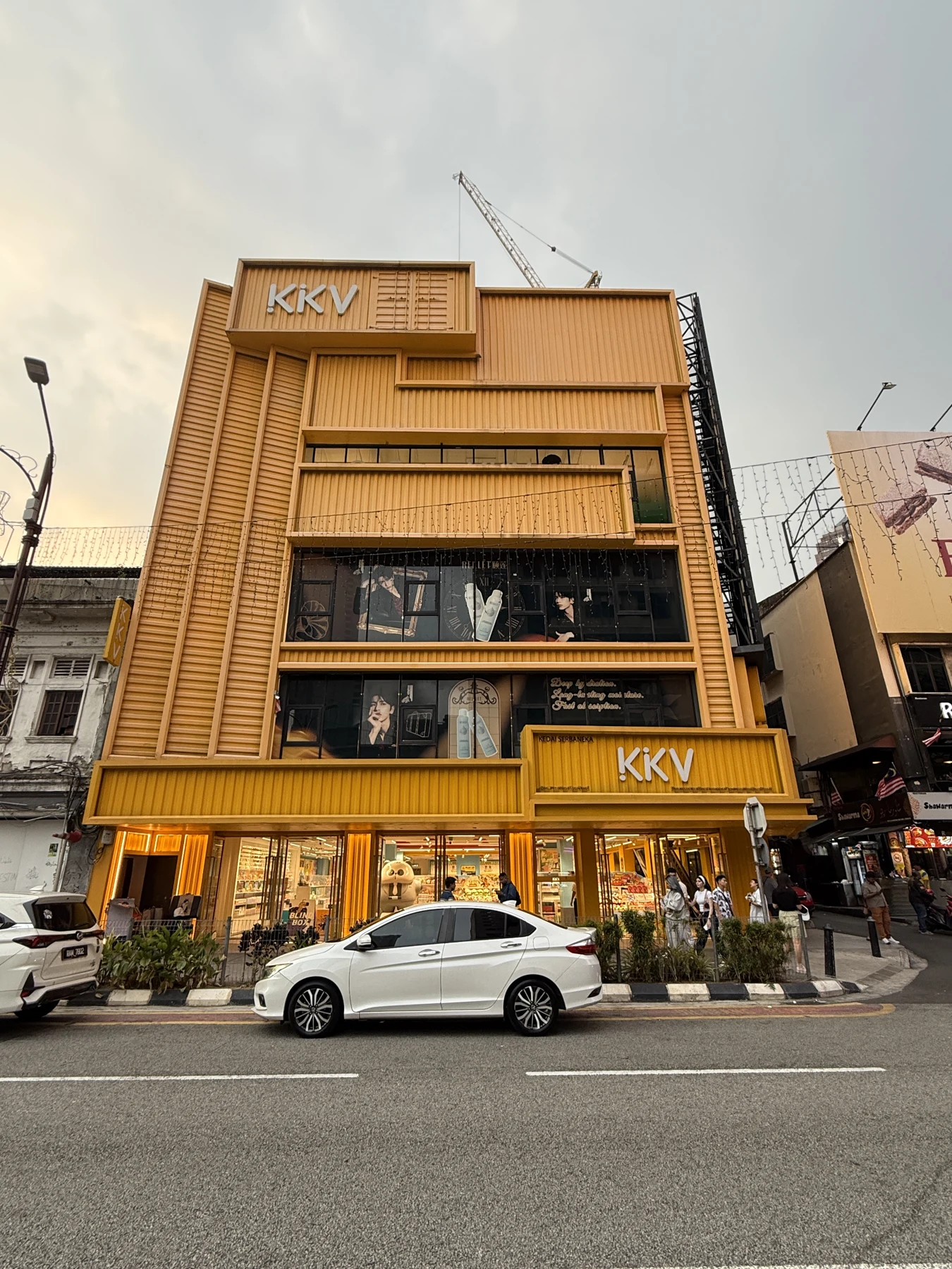 A street-side view of the retail frontage.