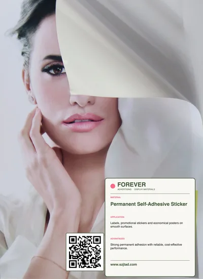 Permanent self-adhesive sticker