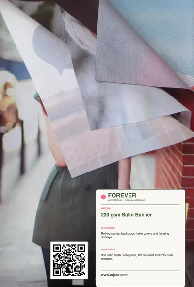 230 gsm satin banner